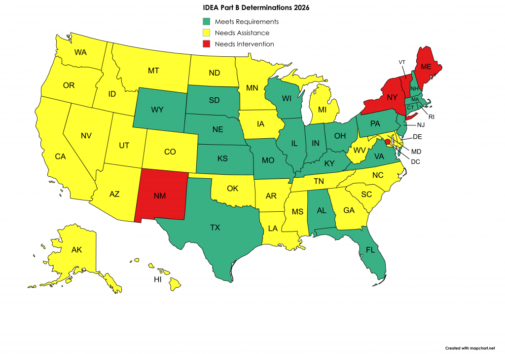 map of 2026 determinations by state 