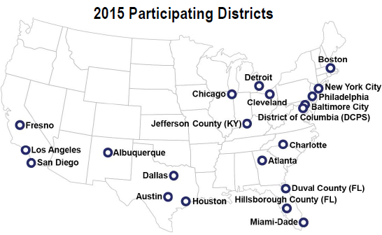 Districts participating in 2015 NAEP TUDA